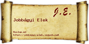 Jobbágyi Elek névjegykártya